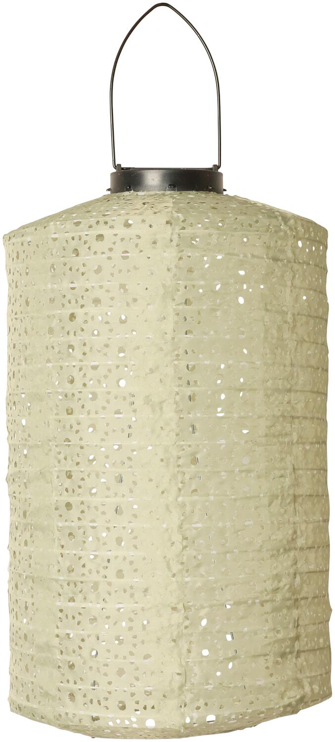 Lanterne m/solar, cylinder - grøn